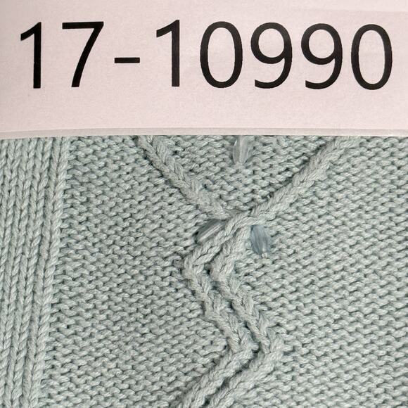 Alfred Dunner Sweater Womens Small Seaform Green Eyelet Embellished Short Sleeve - Picture 8 of 8